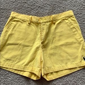 Yellow Ralph Lauren polo shorts
